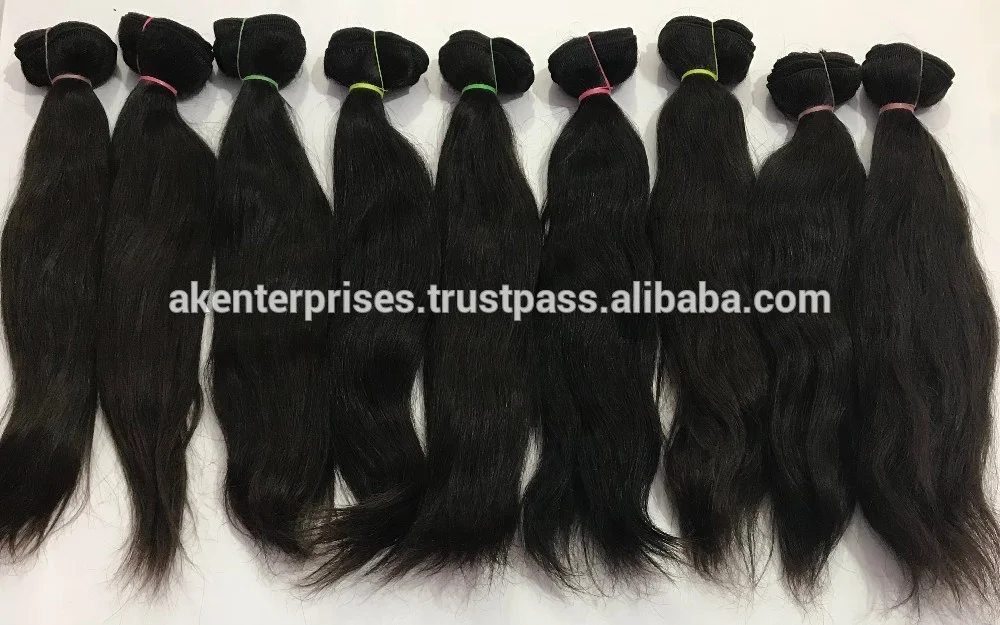 High Quality  Indian Hair Weaving One Pack For Head  Indian human hair extensions Temple Indian Hair