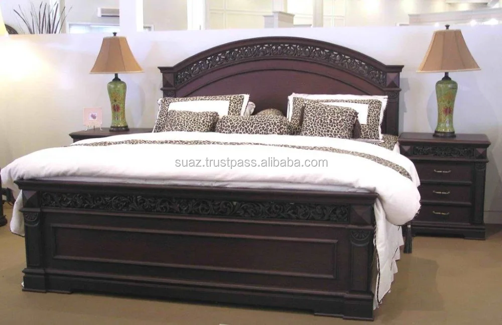 King Size Upholstered Beds Modern Upholstered Beds, European style king size solid wood hand carving bedroom home furniture set
