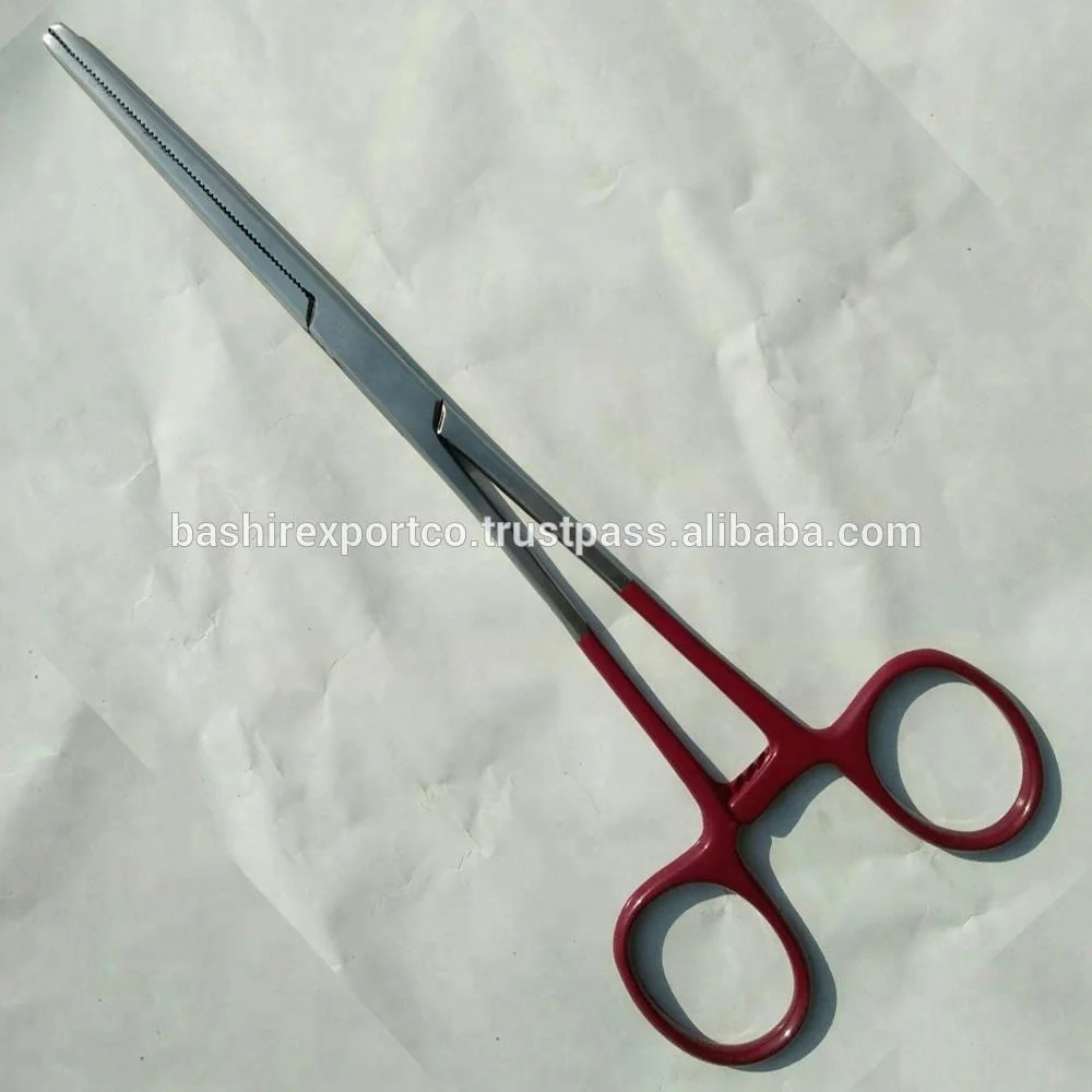 Wholesale OEM Homeostatic Forceps Stainless Steel Custom Logo Fly Fishing Locking Straight Hand Tool Fishing Forceps / Clamps