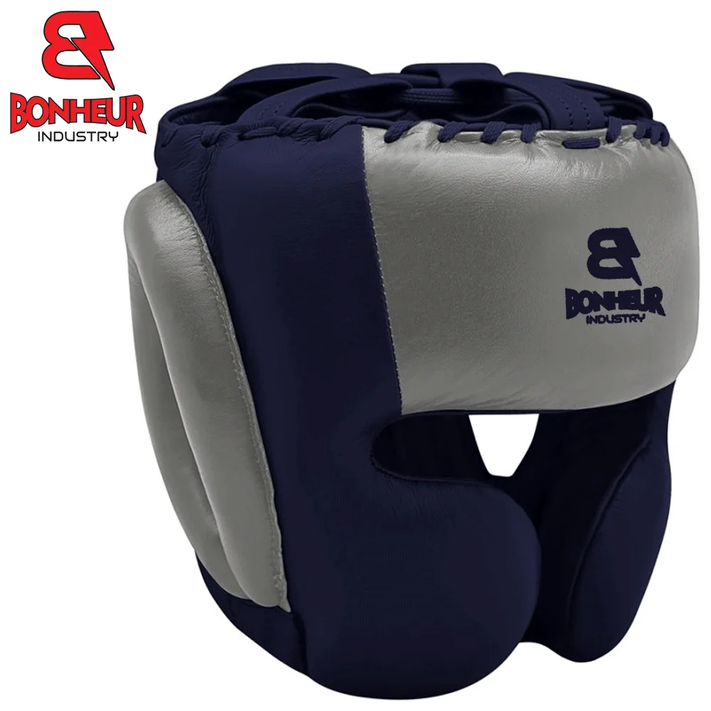 Headguard for Boxing, MMA Training Head Guard with Removable Face Grill Cheeks Ear Mouth Protection Headgear for Muay Thai