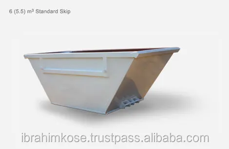 
6 cbm Metal Skip container bucket type bin 