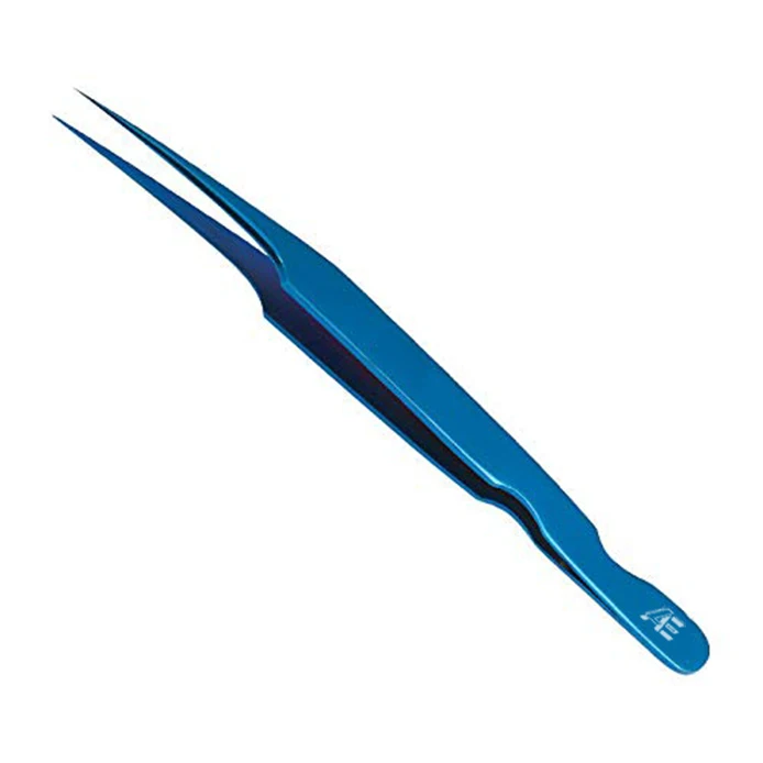 Blue Bend Tweezers Nippers For Eyelash Extensions Nail Art Design that is Durable and Easy to Clean 2024