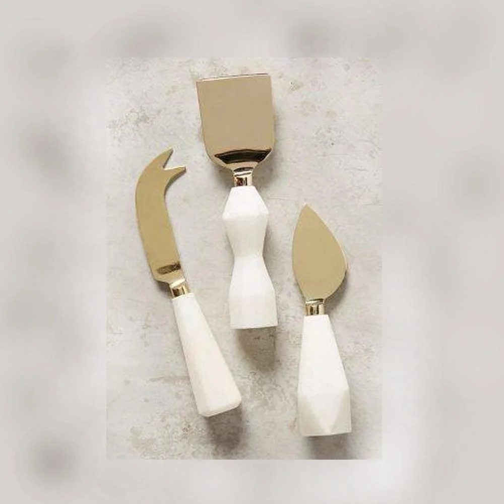 Decorative cheese knives Stainless steel rustic buffet warmer cutlery Flatware Spiral Knot  Handle Cocktail Set