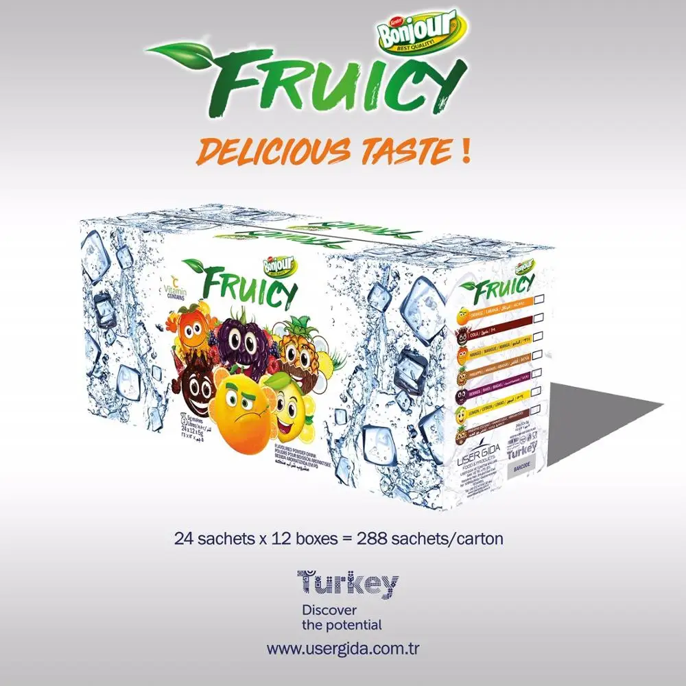 
Fruicy ORANGE Flavoured Powder Drink / 2 Litres 