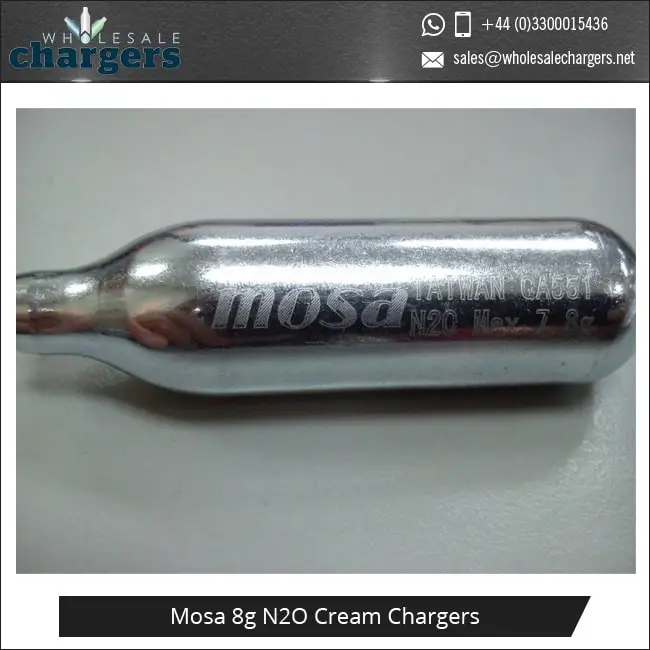 
Global Supply of 8g Nitrous Oxide N2O Cream Chargers Mosa at Best Price 