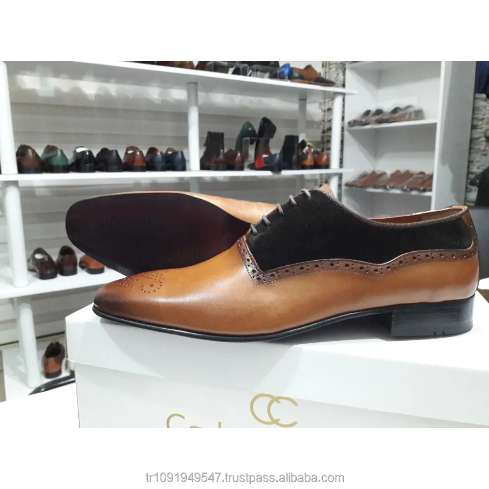 Сделанные в Турции туфли двухцветные синие Таба темно-синие коричневые итальянские дизайнерские деловые Роскошные мужские кожаные