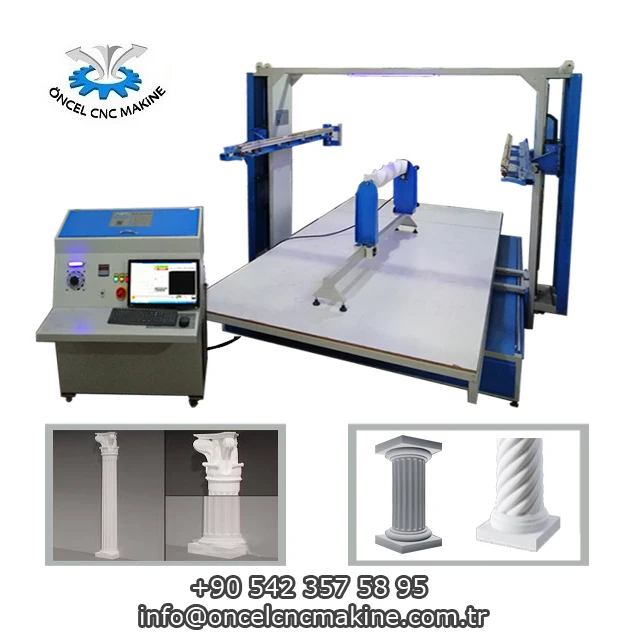 
3D EPS EVA Styrofoam 3d hot wire cnc foam cutter + EPS spray machine for foam coating 