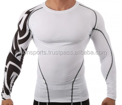 Custom design compression tight / nylon lycra compression shirts