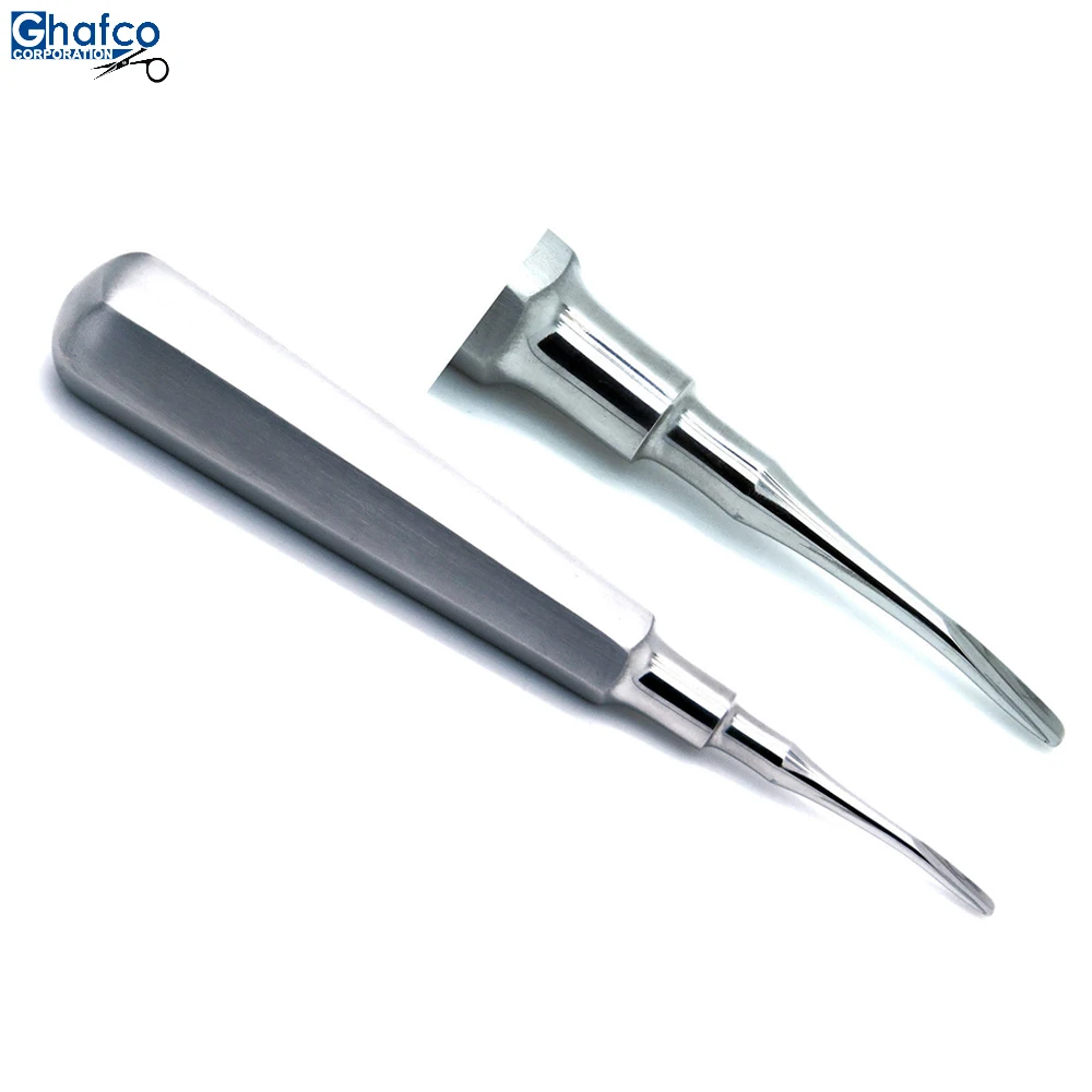
Dental Elevators Curved 4mm Root Tip Surgical Extraction Instruments 