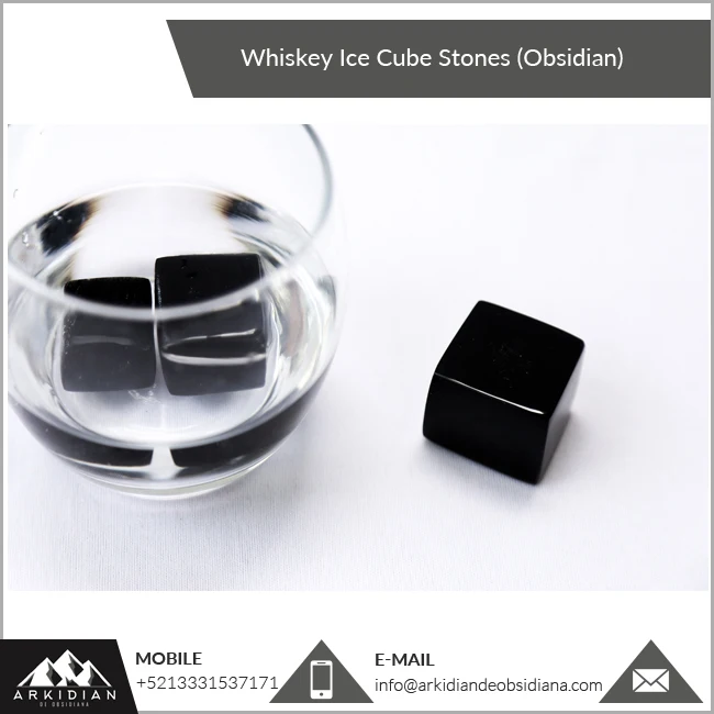Unique Design Polished Ice Obsidian Stone Whiskey