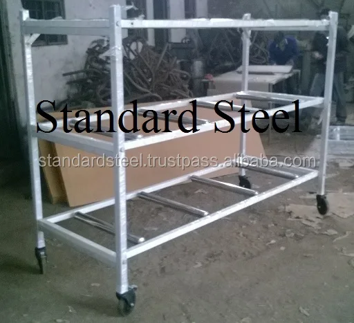 Stainless Steel Mortuary storage rack Funeral Rack 3 tier movable dead body storage rack cadaver storage racking system