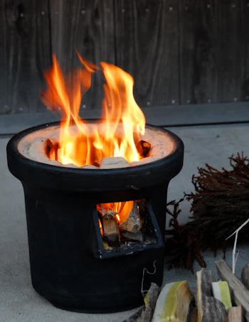 Japanese Hand-Made Tradional ceramic cooking stoves: charcoal grill, hot plate, BBQ grill