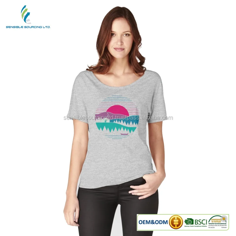 Girls t shirt customized design, customized print short sleeve t-shirt Bangladeshi manufacturer