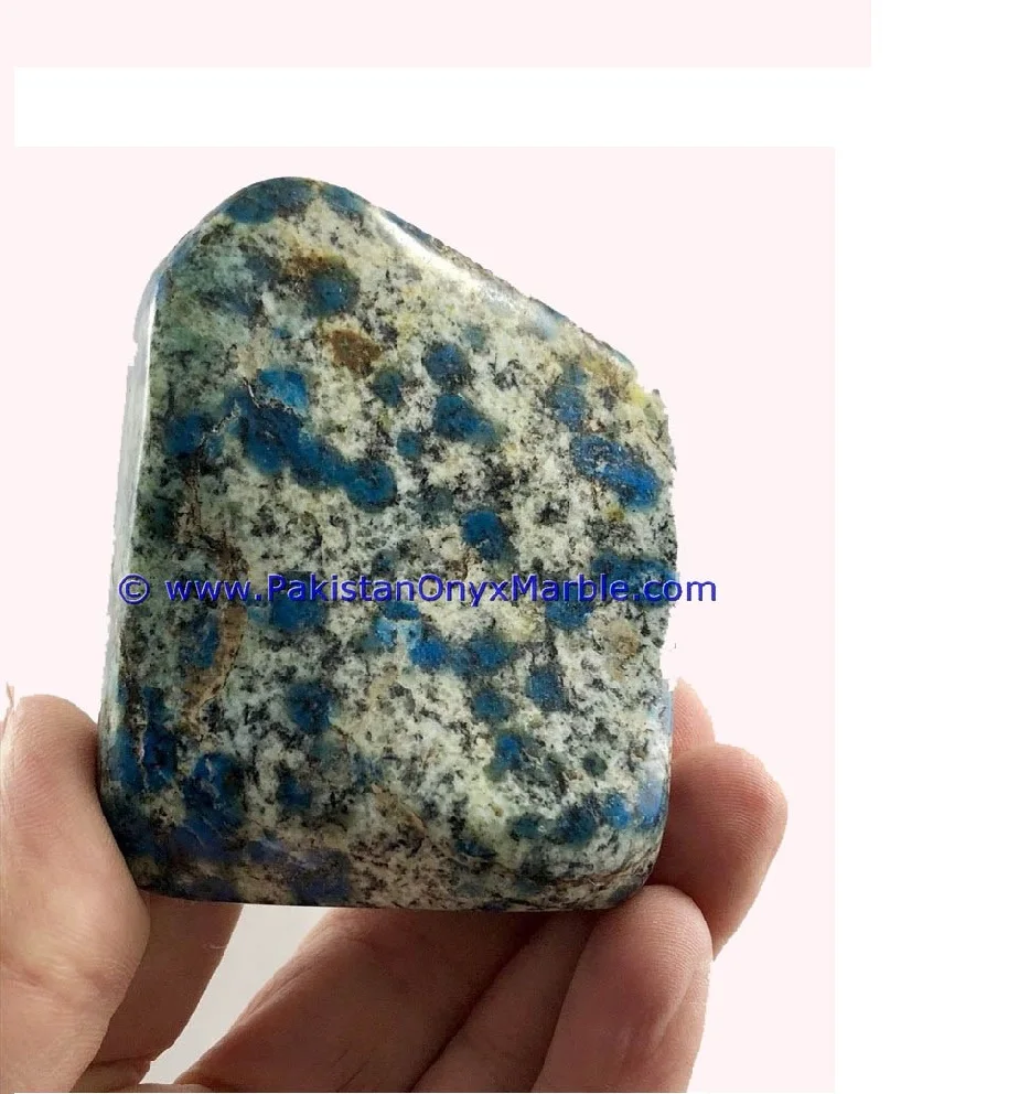 K2 Jasper Blue Azurite Granite Tumbled Stones Polished Mineral Gemstones in Grey CZ Rough Treatment