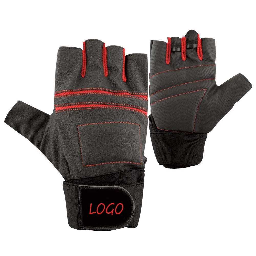 High Quality Custom Unisex Weight Lifting Gym Gloves Adjustable & Comfortable Cow Hide Leather Neoprene Material Bodybuilding