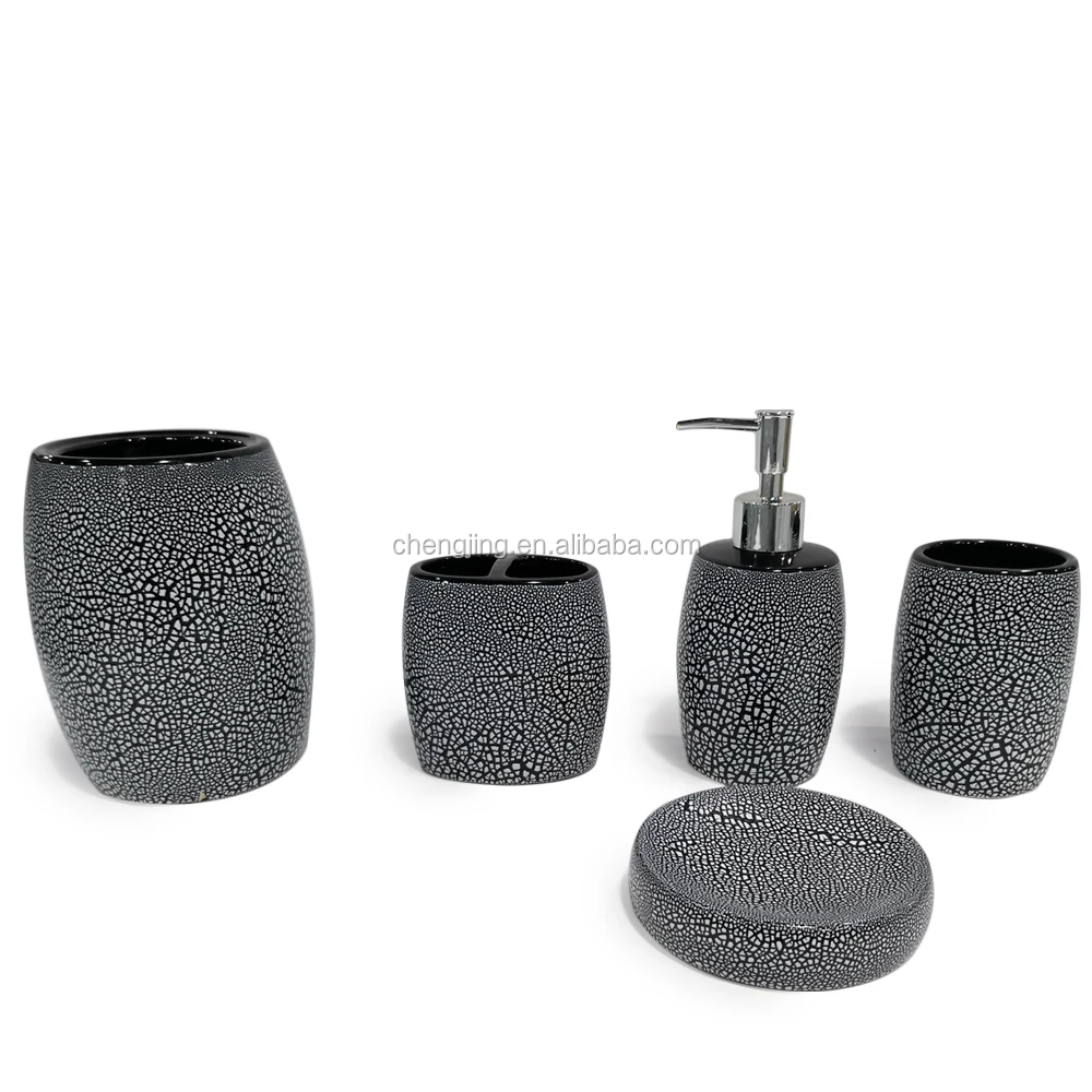 China Wholesale Red Head  Shower Resin Bathroom Accessories Sets For Hotel