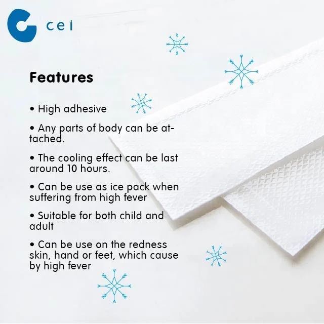 Other Baby Supplies & Products Fever Reducing Cool Patch Cooling Gel Patch Fever Reducing Gel Pad