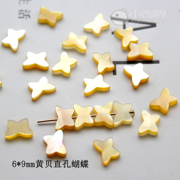 6*9mm wholesale shell pearl butterfly shaped shell natural mother of pearls