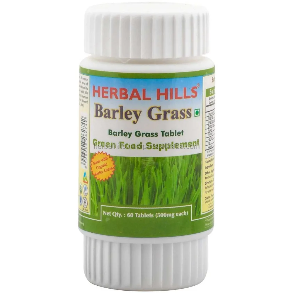 
Organic Barley Grass Tablet - Alkalizing & Detox-60 Tablets 