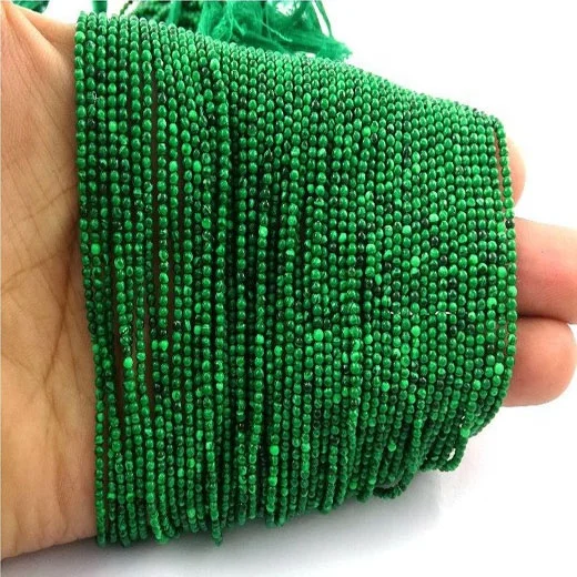 
Malachite Round Plain Beads Strand 