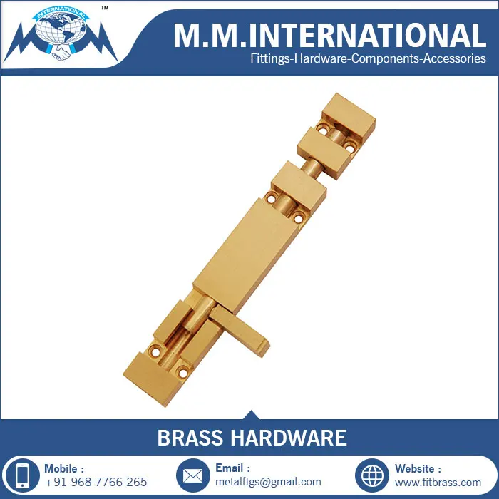 100% Pure Brass Door Tower Bolt