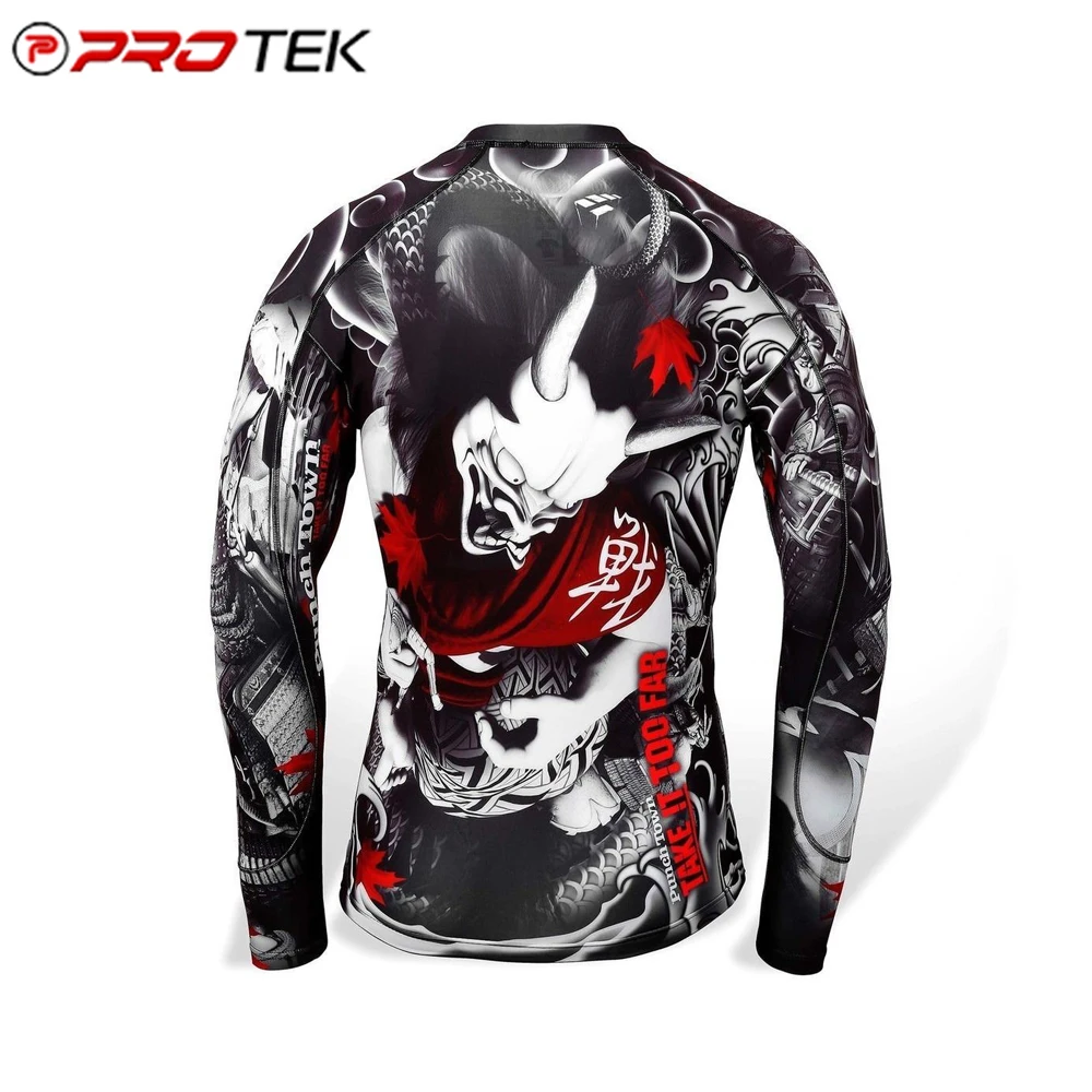 Custom Design Sublimation MMA Rash Guard BJJ Rash Guard Surfing Rash Guard