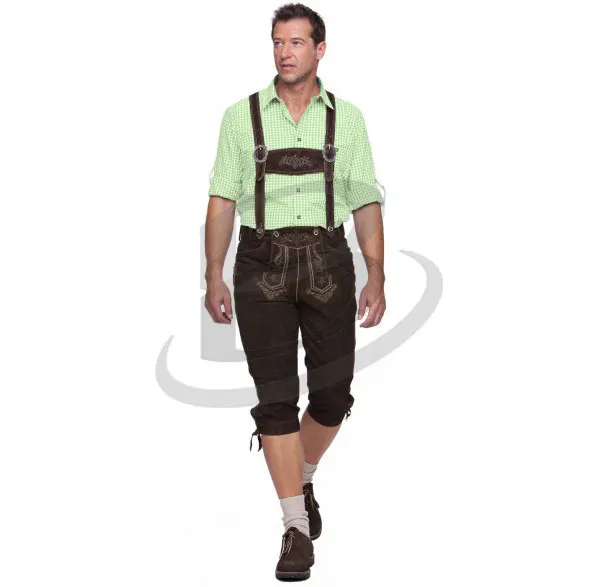 Carnival Men Oktoberfest Costume Germany Bavarian Clubwear Top And Lederhosen Cosplay Halloween Fancy Party Dress 2024