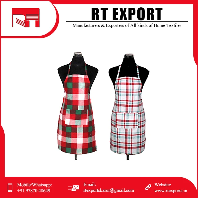 Customized Design Kitchen Aprons 100% Cotton Cooking Kitchen Apron Perfect for Daily Cooking