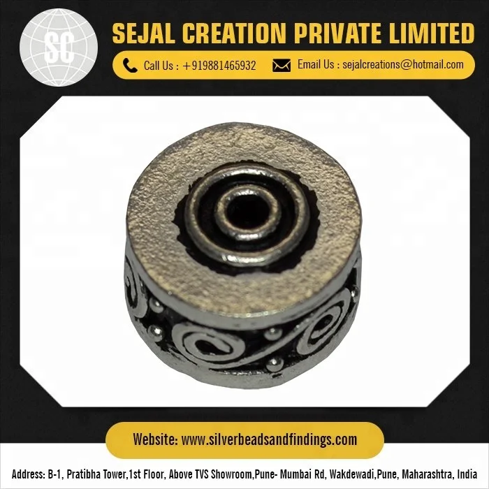 Окисленные серебряные бусины этнические ручной работы