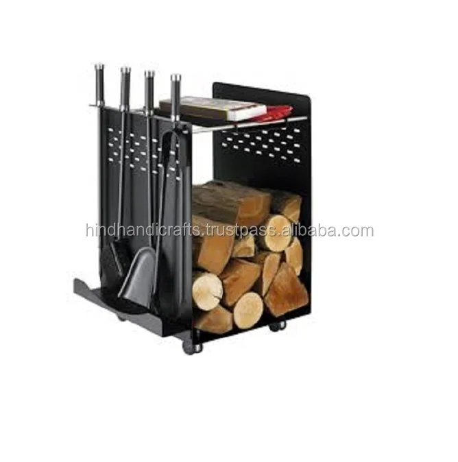 Iron Log Holder Cum Fire Place Accessories Stand | Iron made Fireplace Accessories Log Holder