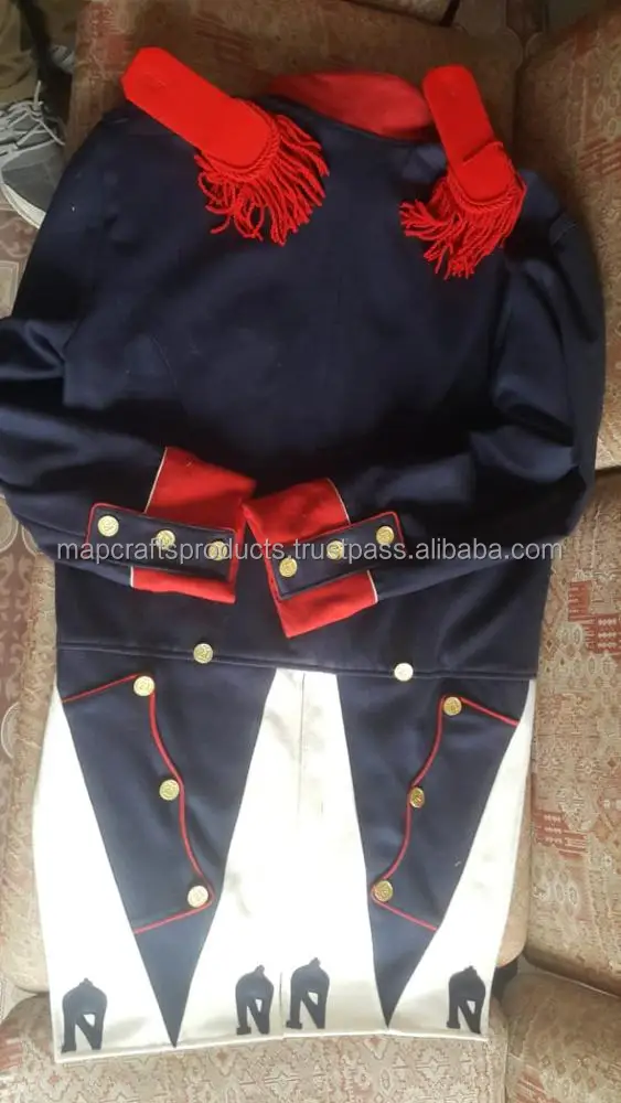 2024 Wholesale Winter Customs Requirement Logo Clothing 100% Woolen Fabric Napoleonic Coats