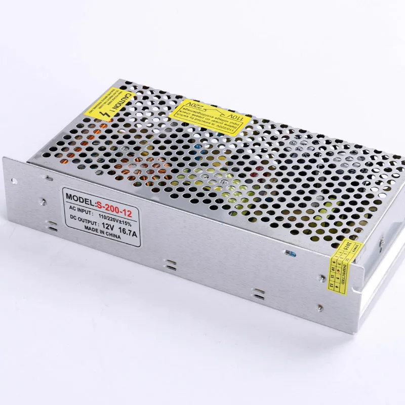 
High quality constant voltage 12V 16.7A switch power supply 200W switching power supply led transformer with CE RoHS 