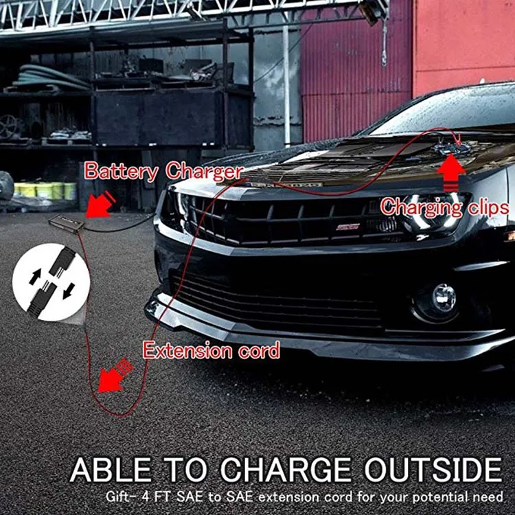 12-36V 16AWG  2Pin SAE to SAE Connector Extension black Cable with DustCap