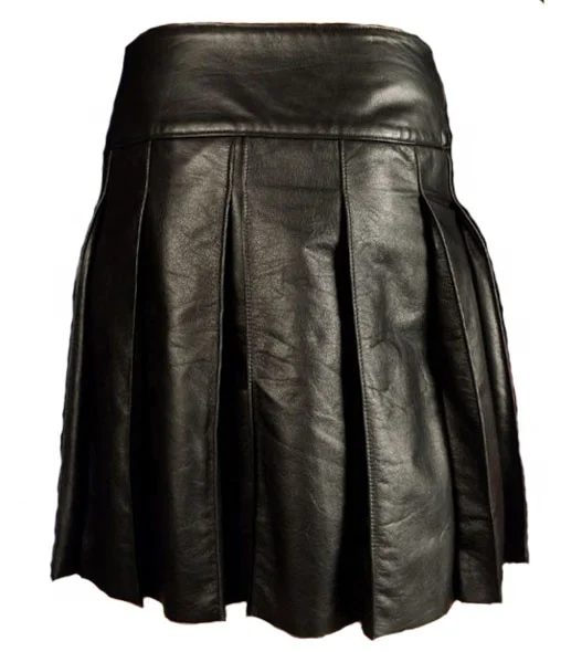 Модная одежда высокого качества из черной кожи для клуба Kilt