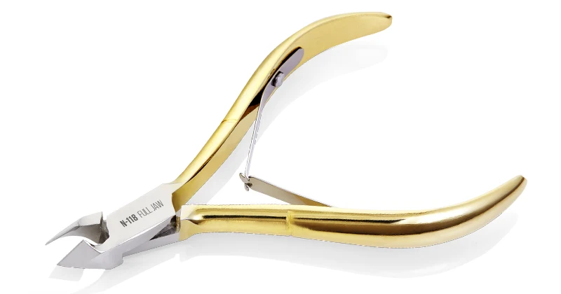 NGHIA C-118 Professional Hard Steel Gold Plated Brilliant Export Cuticle Nipper