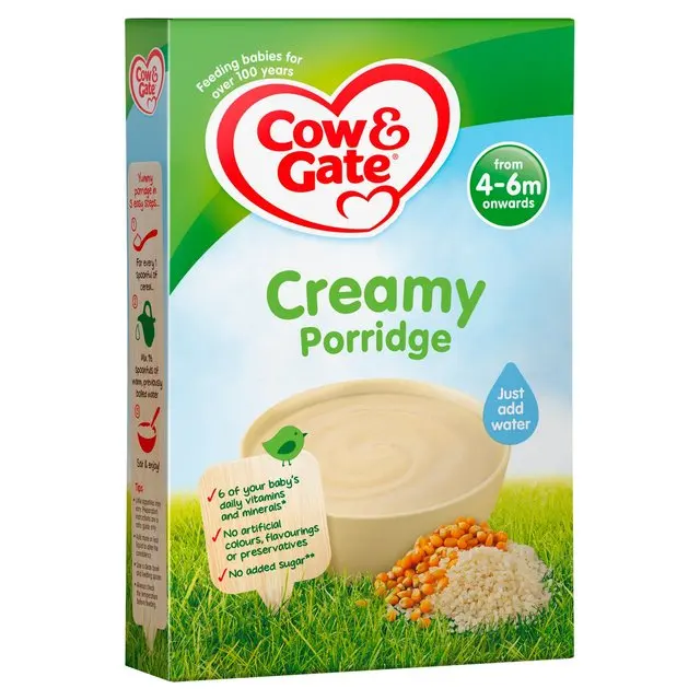 Cow & Gate Creamy Porridge - 4 Months Onwards - Breakfast Cereal - 125g