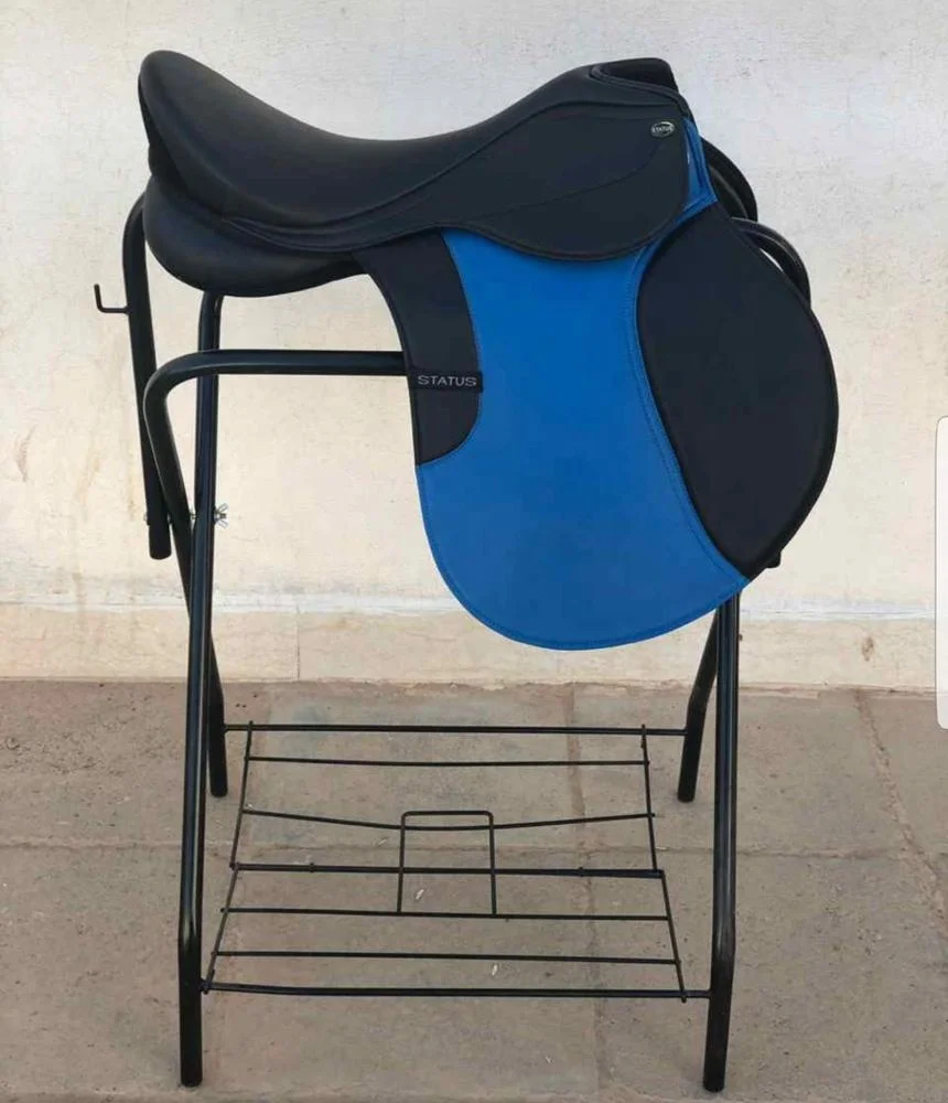 HIGH QUALITY SYNTHETIC HORSE JUMPING SADDLE WITH DETACHABLE KNEE ROLL MADE ON PLASTIC TREE / JUMPING SADDLE
