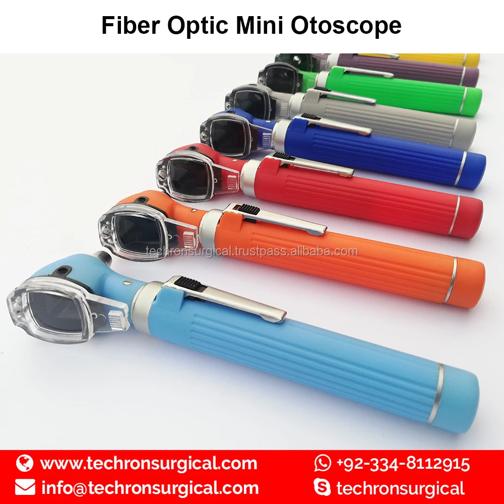 Fiber Optic LED Mini Otoscope White Color