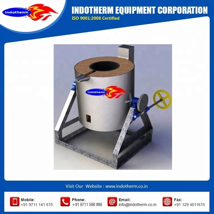 250 Kgs Copper Melting Crucible Furnace Oil Fired Fuel at Relatively Low Market Price With Advance Technology