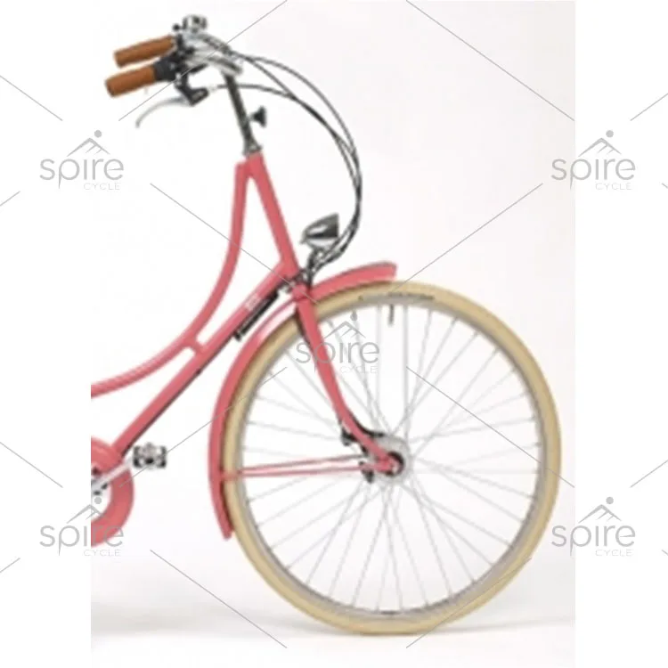 High end vintage pink city bike with classic look