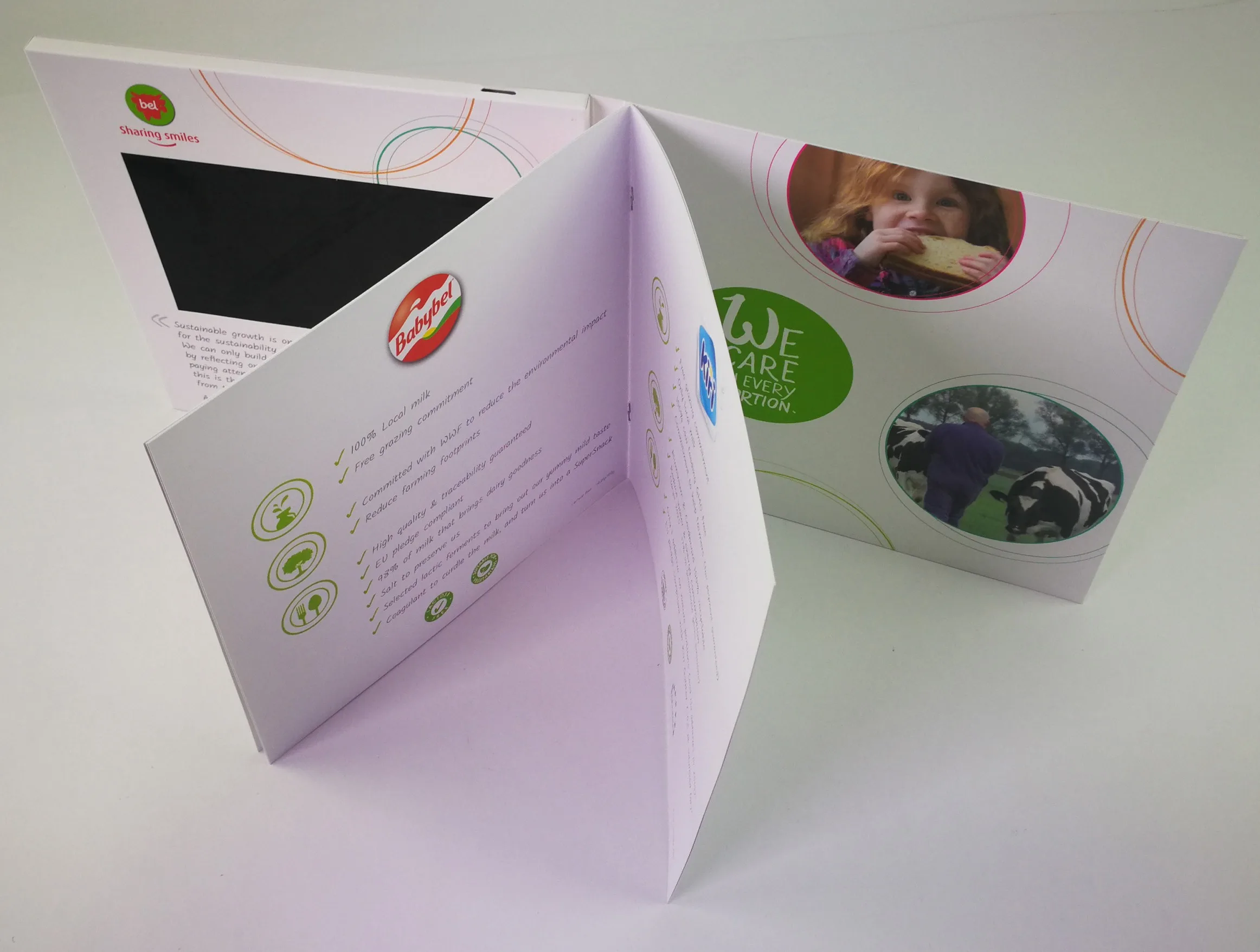 Customizable Digital LCD Marketing Displays with Various Screen Sizes for Video Brochure Books and High-Quality Printing