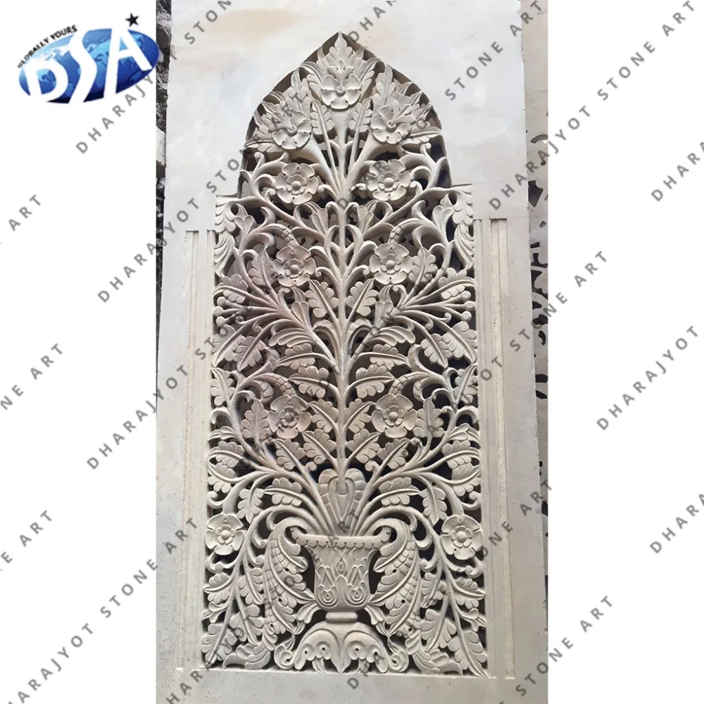
white sandstone beautiful hand craft home outdoor big jali 