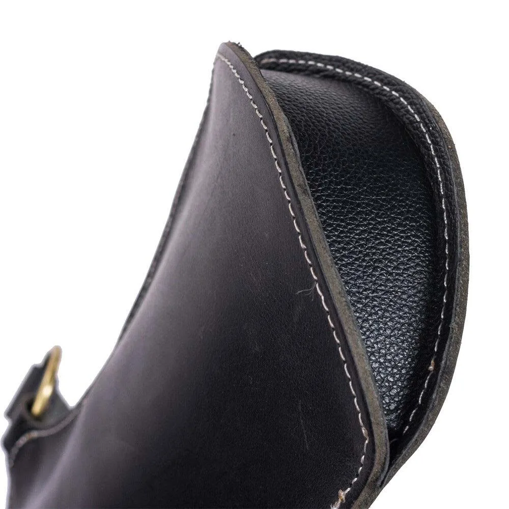 Handmade Traditional Black Cow Leather Archery Arrows Side Quiver