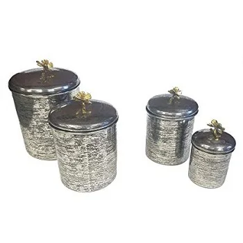 SQUARE SET OF 3 VINTAGE COFFEE STORAGE CANISTER CHEAP FOOD CANISTER HOT SALE VEGETABLE CANISTER