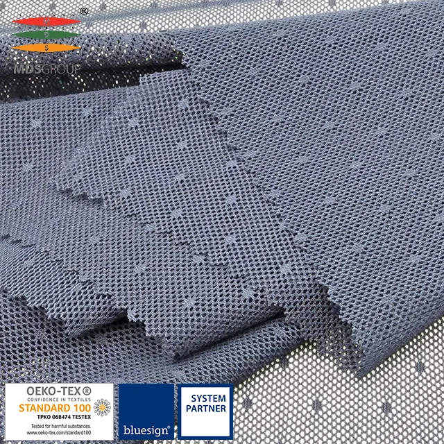 
86% polyester 14% spandex warp knit stretch jacquard mesh power mesh 