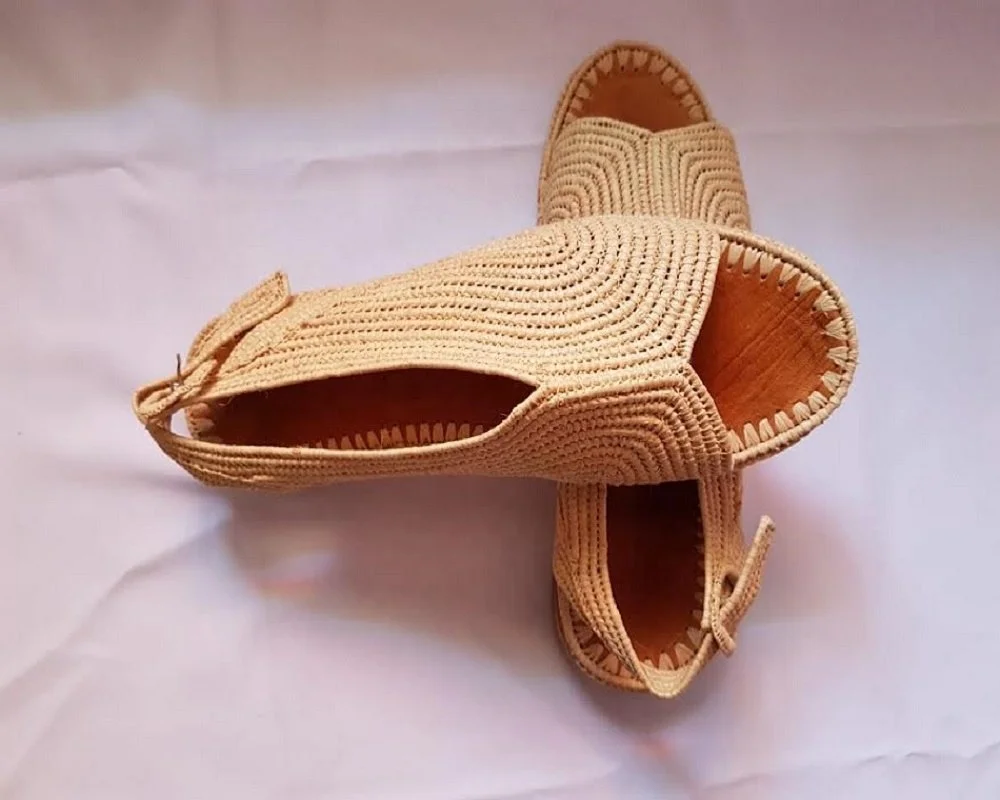 
Amazing Handwork Raffia Shoes for women all colors available 