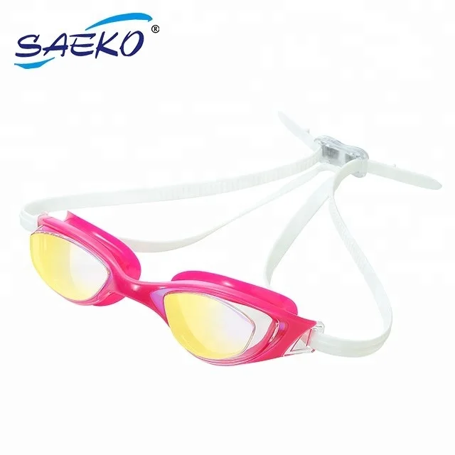 
SAEKO UV antifog silicone adult teenager mirror swimming goggles gafas de natacion ISO 18527-3:2020 