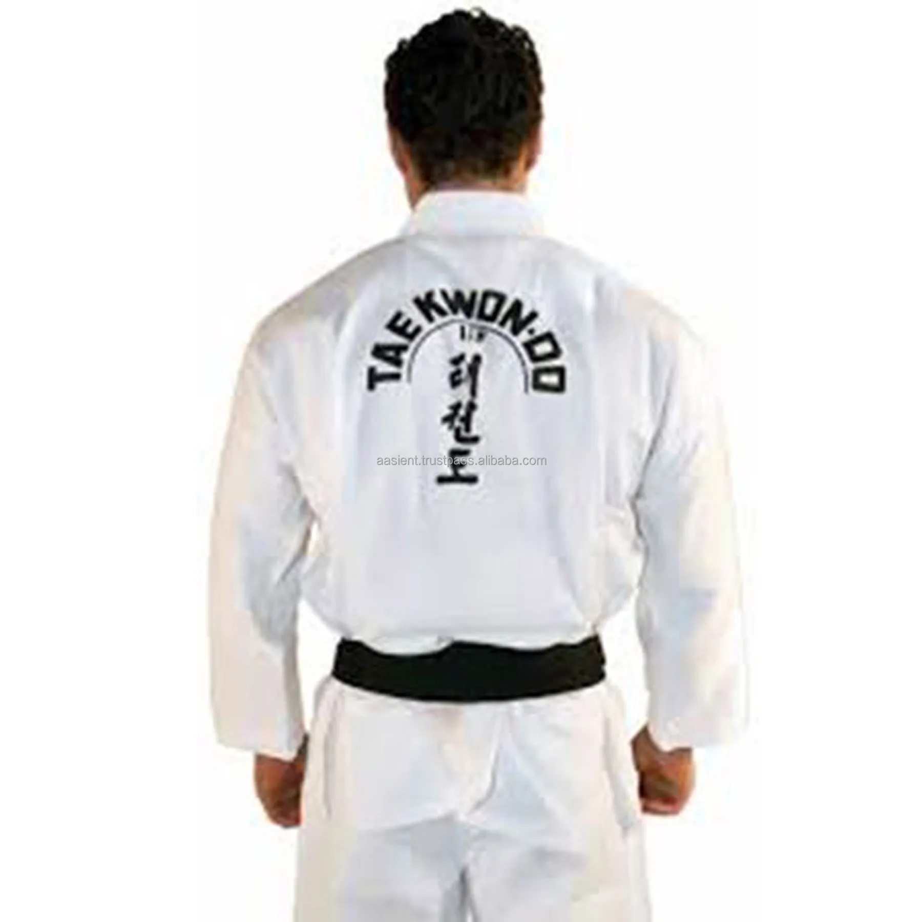 World TaeKwondo Uniforms Dobok Black V-Neck Tae Kwon Do