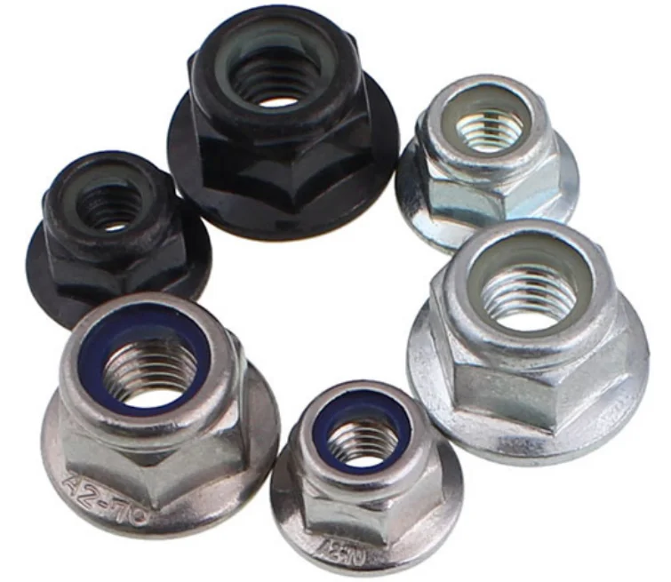
DIN6926 stainless steel A2 304 nylon lock hex flang nut 