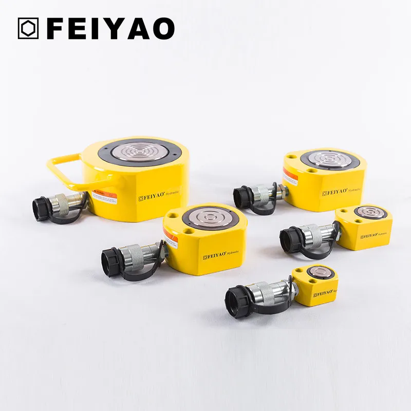 100 ton hydraulic cylinder high tonnage Single acting ultra low height electric hydraulic cylinder